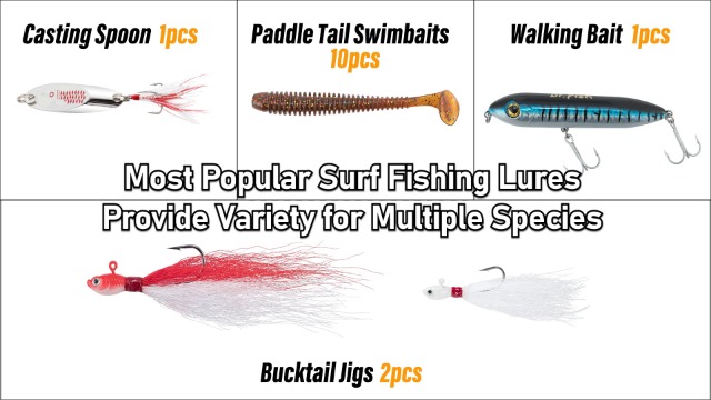 Dr.Fish 269 Pieces Surf Fishing Tackle Box Kit, Saltwater Ocean